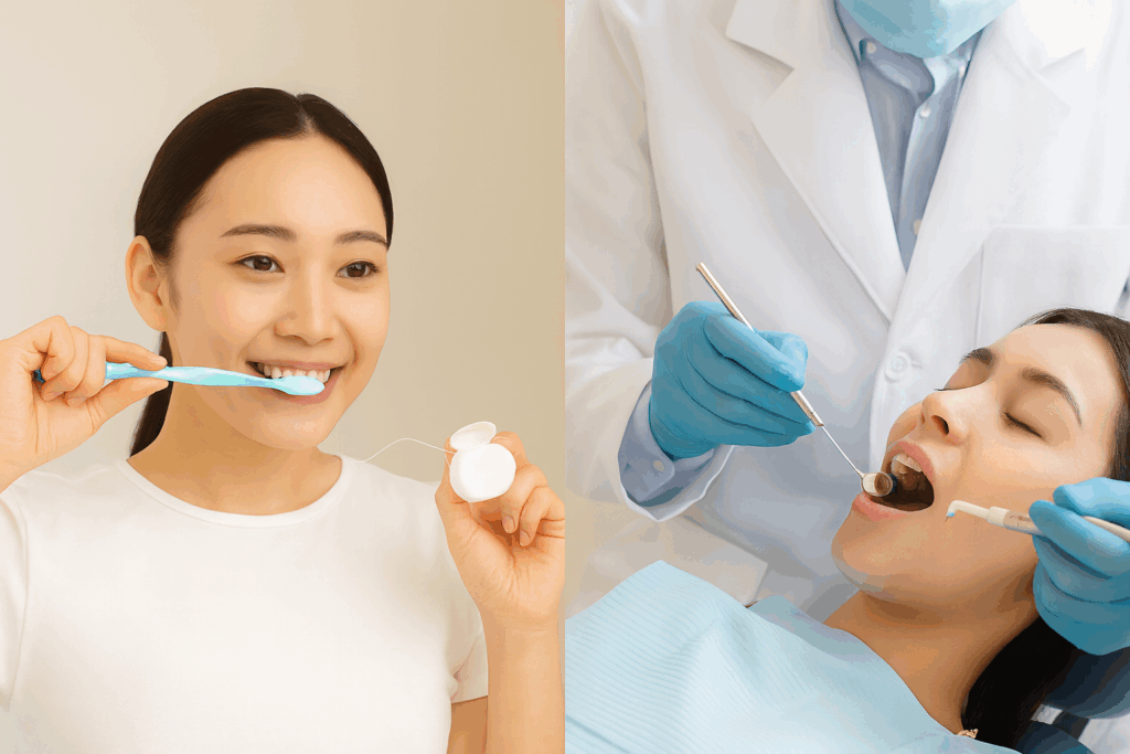 歯医者で定期的なクリーニング