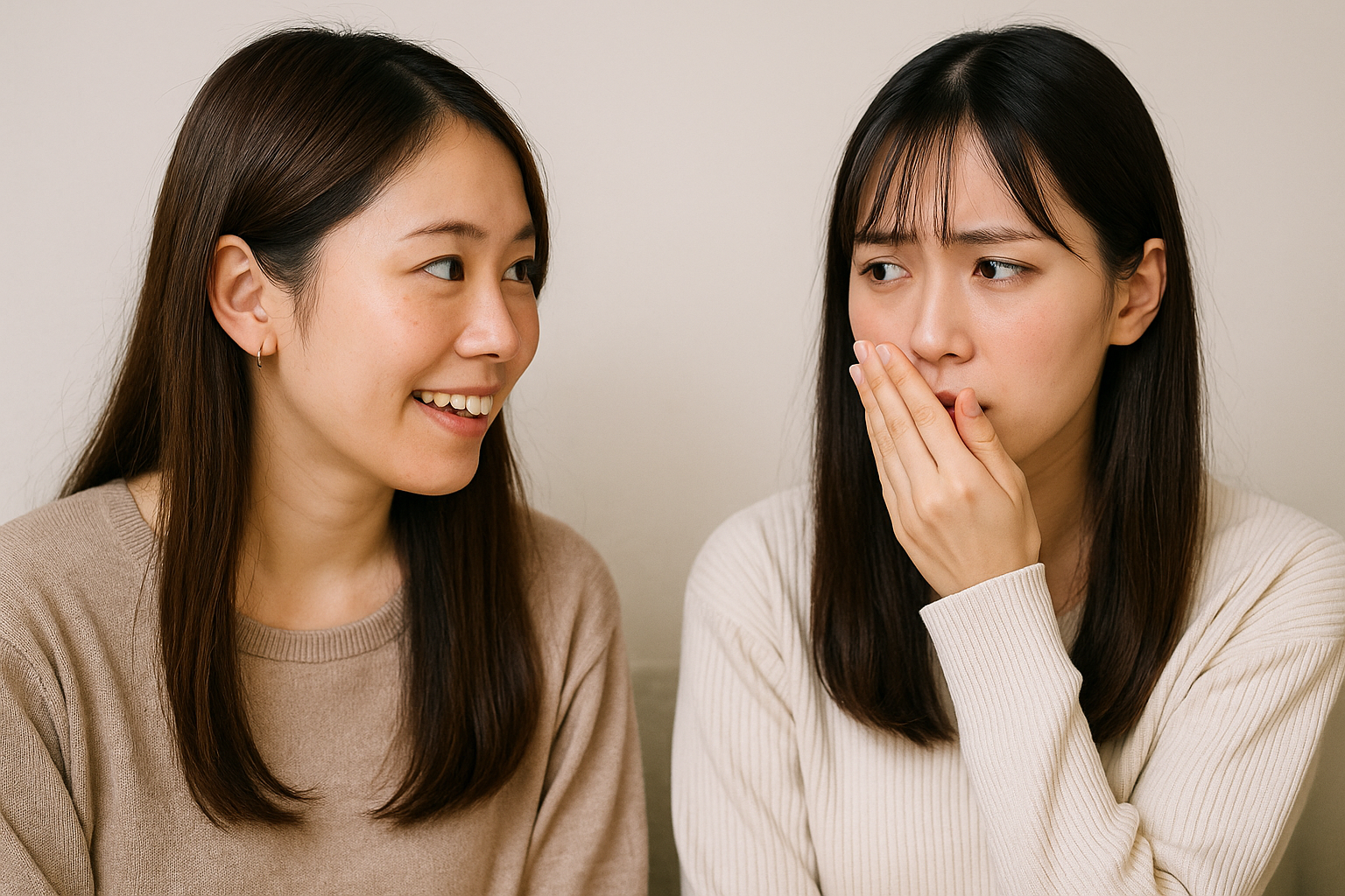 相手の口臭が気になる女性