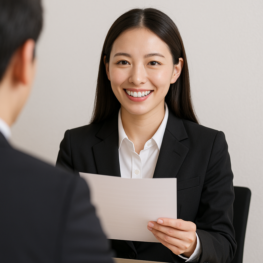 歯が白くなって面接の印象劇的に変わった女性